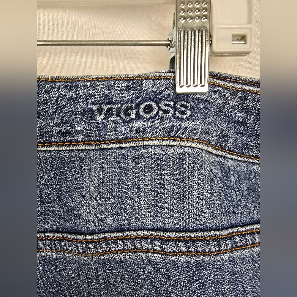 Vigoss Jagger Shorts Blue Denim Frayed Hem High-Rise Women's Plus Size 22 - Picture 4 of 7